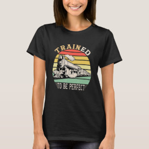 Modellbahnanlage  alte Dampflokomotive  T-Shirt