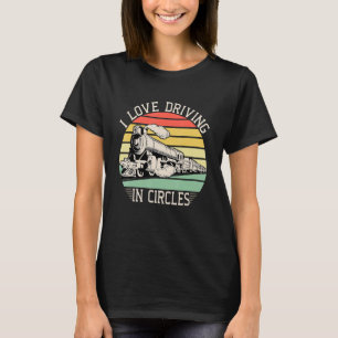 Modellbahnanlage Vintage Eisenbahn Lokomotive T T-Shirt