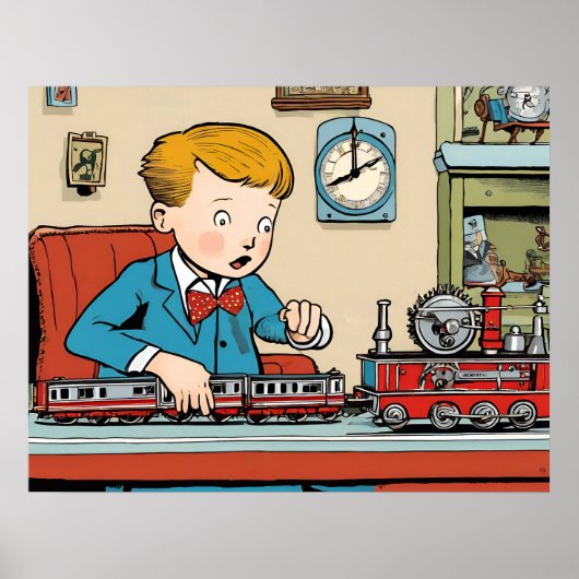 Modellbahnen - Kinderspielzeug Poster (Vorne)