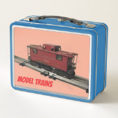 Modellbahnen Metall-Lunchbox  Metall Brotdose (Rückseite)
