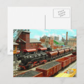 Modellbahnsteig Postkarte (Vorne/Hinten)