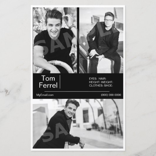 Modelldarsteller Headshot Zed (Rückseite)