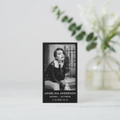 Modelldarsteller Schwarz-Weiß-Foto Beruflich Visitenkarte (Stehend Vorderseite)