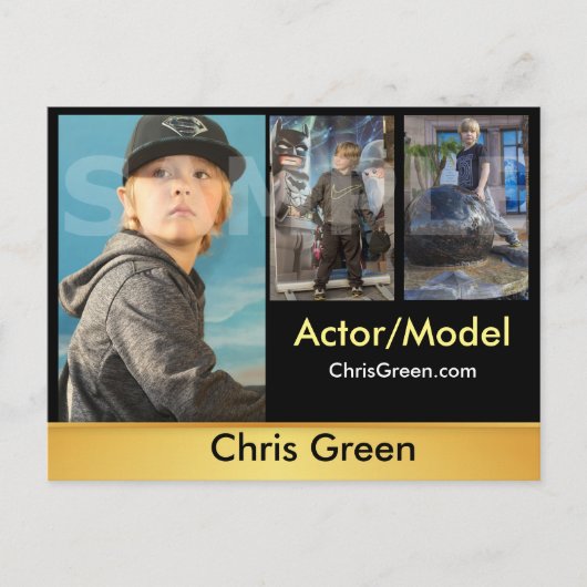 Modelle der Zed/Comp-Karten mit Headshot Postkarte (Vorderseite)