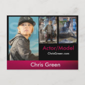 Modelle der Zed/Comp-Karten mit Headshot Postkarte (Vorderseite)