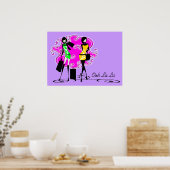 Modelle, die lila rosa Mädchen kaufen Poster (Küche)