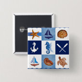 Modelle für den nautischen Ozean Button (Vorne & Hinten)