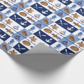 Modelle für den nautischen Ozean Geschenkpapier (Ecke)