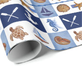 Modelle für den nautischen Ozean Geschenkpapier (Rolleneckpunkt)