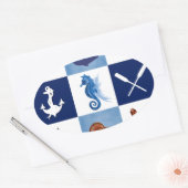 Modelle für den nautischen Ozean Ovaler Aufkleber (Umschlag)