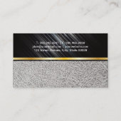 Modelle / metallisches und weißes Leder / Goldschm Visitenkarte (Rückseite)