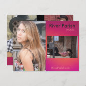 Modelle Schauspieler Headshot Zed/Comp-Karte Postkarte (Vorne/Hinten)