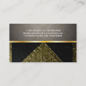 Modelle / Schwarz- und Goldfliesen mit Goldschmied Visitenkarte (Rückseite)