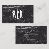 Modelle | Schwarzer Marmor Visitenkarte (Vorne/Hinten)