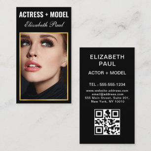 Modelle und Schauspieler Headshot Foto Imitate Gol Visitenkarte