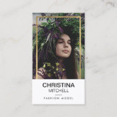 Modelle und Schauspieler Headshot Foto Imitate Gol Visitenkarte (Vorderseite)