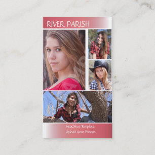 Modelle und Schauspieler Headshot-Visitenkarte Visitenkarte