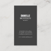 Modelle und Schauspieler Moderne Headshot Business Visitenkarte (Rückseite)