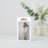 Modelle und Schauspieler Moderne Headshot Business Visitenkarte (Stehend Vorderseite)