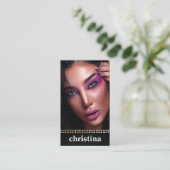 Modelle und Schauspieler Moderne Headshot Business Visitenkarte (Stehend Vorderseite)