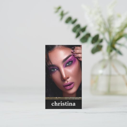 Modelle und Schauspieler Moderne Headshot Business Visitenkarte (Stehend Vorderseite)