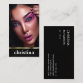Modelle und Schauspieler Moderne Headshot Business Visitenkarte (Vorne/Hinten)