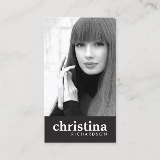 Modelle und Schauspieler Modernes Headshot II Visitenkarte (Vorderseite)