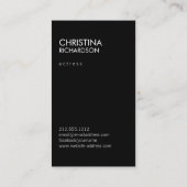 Modelle und Schauspieler Modernes Headshot III Visitenkarte (Rückseite)