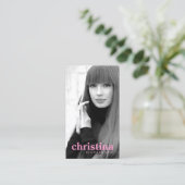 Modelle und Schauspieler Modernes Headshot III Visitenkarte (Stehend Vorderseite)