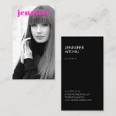 Modelle und Schauspieler Modernes Headshot IV Visitenkarte (Vorne/Hinten)