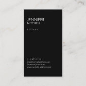 Modelle und Schauspieler Modernes Headshot IV Visitenkarte (Rückseite)