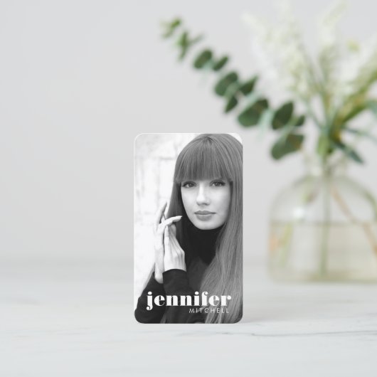 Modelle und Schauspieler Modernes Headshot V Visitenkarte (Stehend Vorderseite)