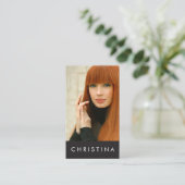 Modelle und Schauspieler Modernes Headshot Visitenkarte (Stehend Vorderseite)