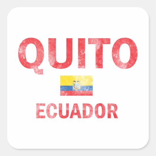 Modelle von Quito Ecuador Quadratischer Aufkleber (Vorderseite)