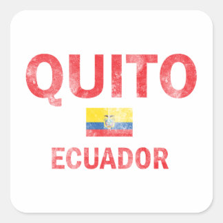 Modelle von Quito Ecuador Quadratischer Aufkleber