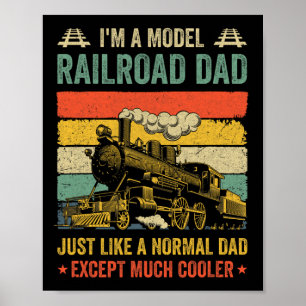 Modelleisenbahn Cooler Vater Vathers Day Retro Poster