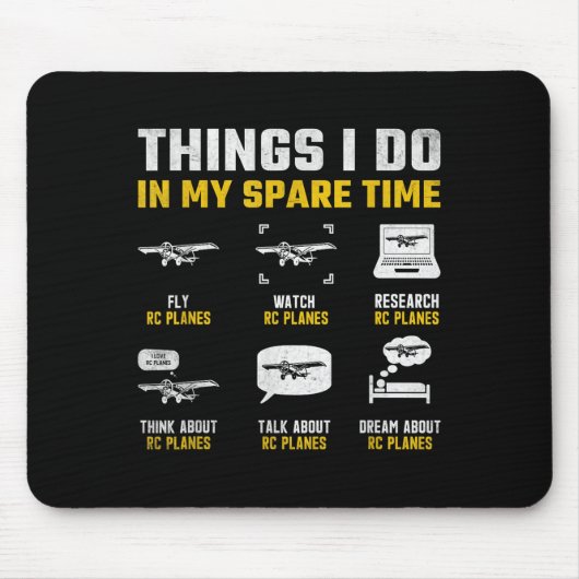 Modellflugzeug RC-Flugzeug Flugzeug Männer Dinge, Mousepad (Vorne)