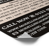 Modellieragentur, Modell-Agent Poster (Ecke)
