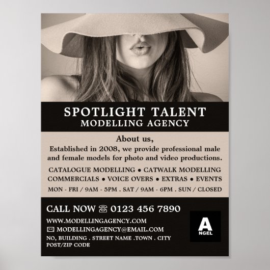Modellieragentur, Modell-Agent Poster (Vorne)