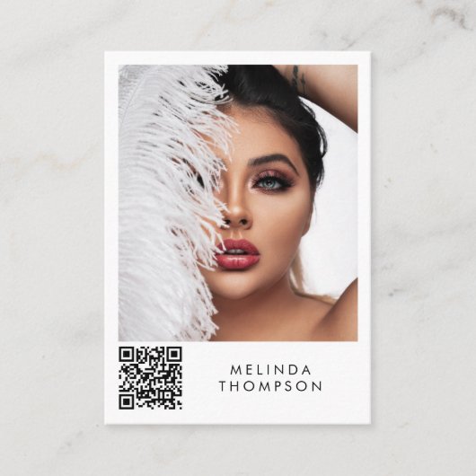 Modellieren der Comp Card 5 Foto QR-Codelkarte Visitenkarte (Vorderseite)