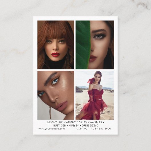 Modellieren der Comp Card 5 Foto QR-Codelkarte Visitenkarte (Rückseite)