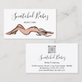 Modellieren der QRCODE-Schwarz-weiße Rose Visitenkarte (Vorne/Hinten)