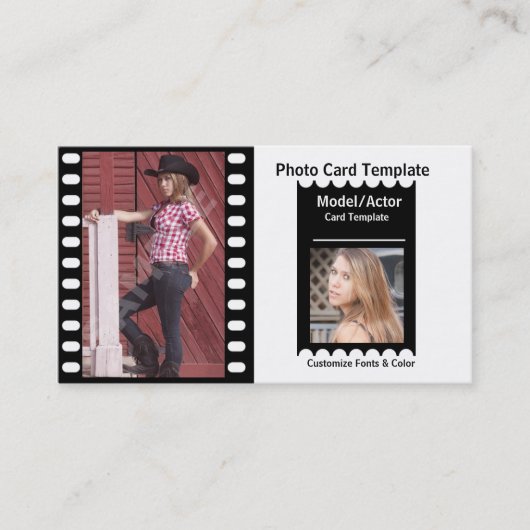 Modellieren des Schauspiel-Kartenkopfs Visitenkarte (Vorderseite)