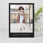 Modellieren des Schauspielers Comp Card 5 Foto QR (Stehend Vorderseite)