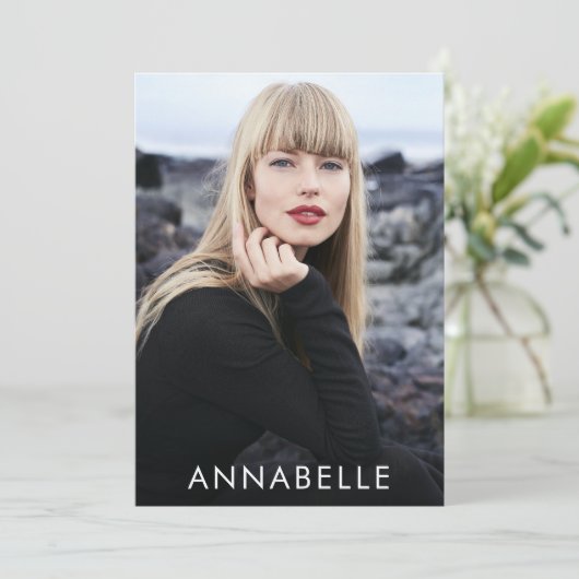 Modellieren von 6 Fotos Moderne Modell-Comp-Karte Einladung (Stehend Vorderseite)