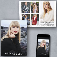 Modellieren von 6 Fotos Moderne Modell-Comp-Karte
