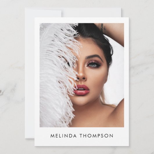 Modellieren von Comp Card 5 Foto QR Code (Vorderseite)