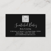 Modellieren von QRCODE-Gold-Schwarz-weiß Visitenkarte (Rückseite)