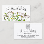 Modellieren von QRCODE-Rose-Gras-Bläschen Visitenkarte (Vorne/Hinten)