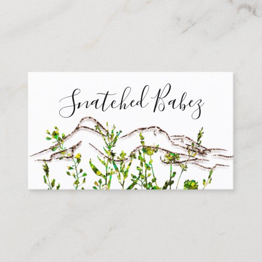 Modellieren von QRCODE-Rose-Gras-Bläschen Visitenkarte (Vorderseite)